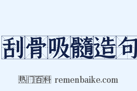 刮骨吸髓造句是什么意思的图片